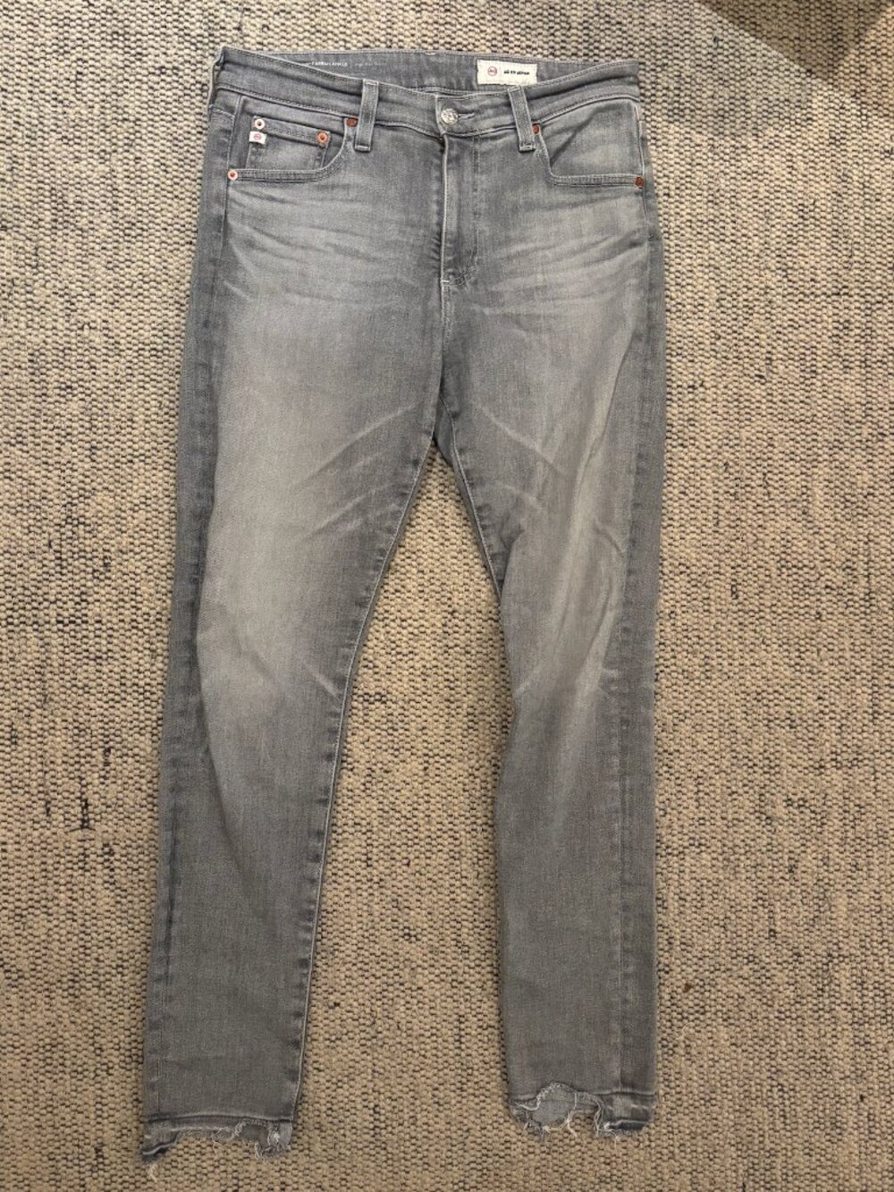 AG Adriano Goldschmied - Faded grey Farrah ankle skinny jeans